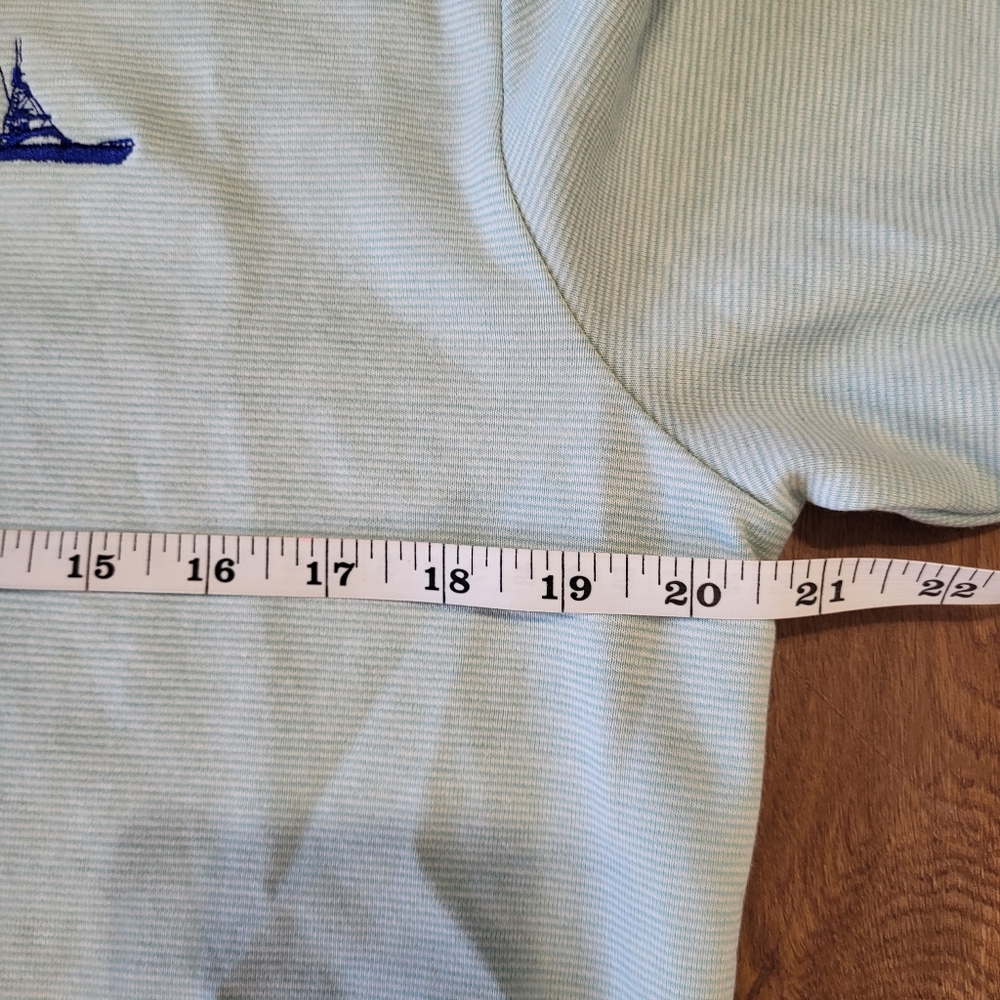 Vineyard Vines Saltwater Quarter Zip Pullover Sweater Teal‎ Aqua Men's Medium - Picture 7 of 10